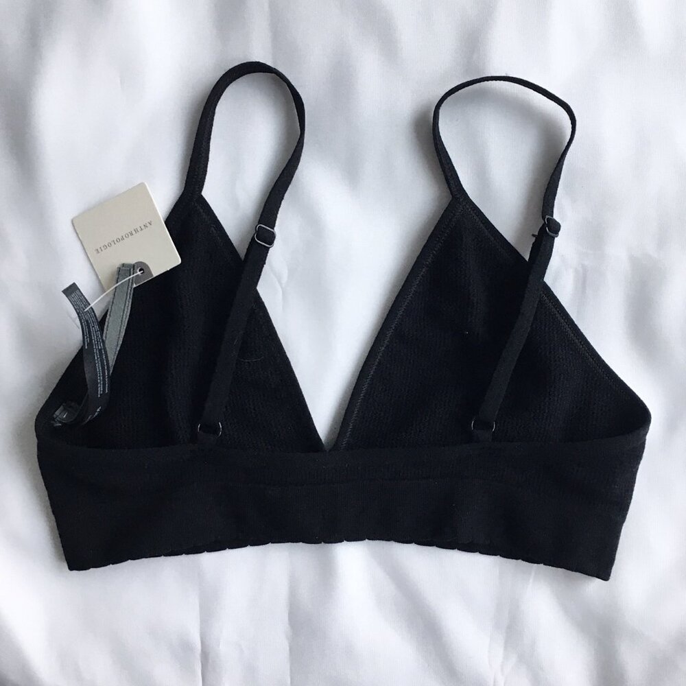 Anthropologie The Zandra Seamless Triangle Bra In Black - Picture 3 of 7